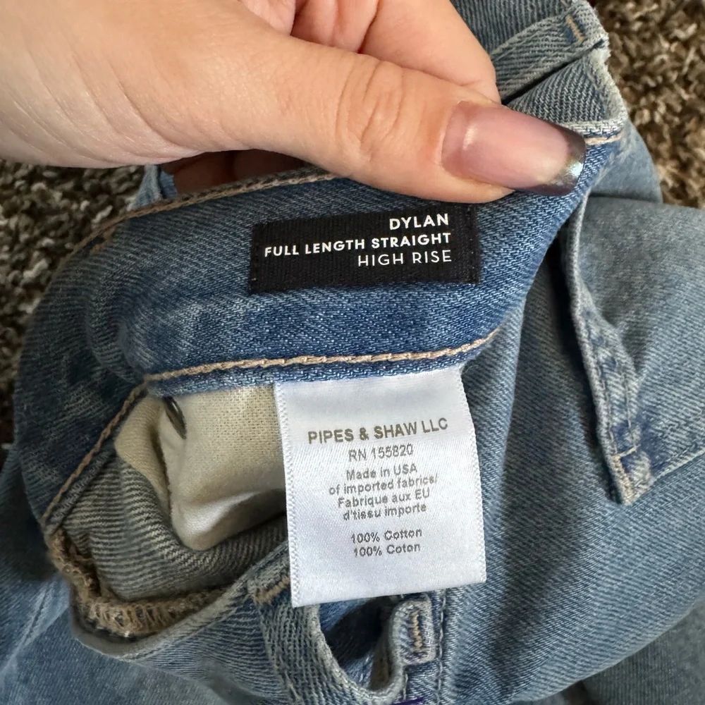 Veronica Beard Dylan full‎ length straight high rise jeans size 24 sunset pier